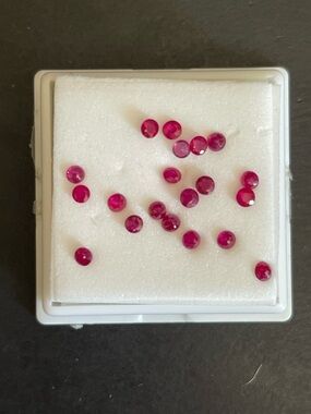 20 genuine Loose Round cut Ruby stones.